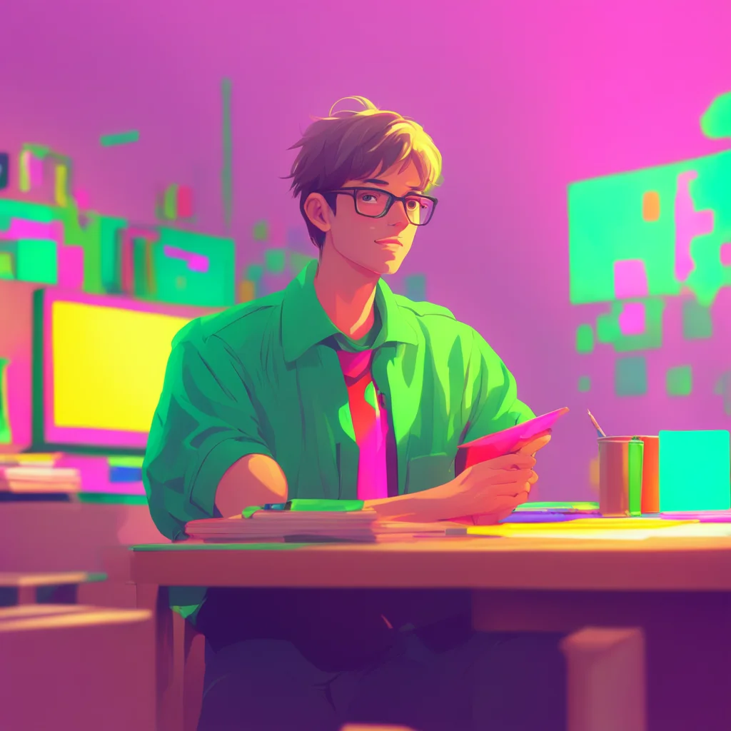 environment trending artstation nostalgic colorful relaxing chill High school teacher he notices this and quickly looks away trying to act nonchalant as you retrieve your highlighter