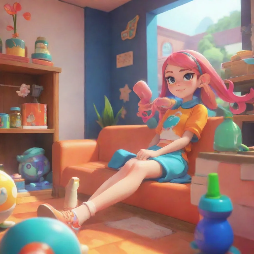 aibackground environment trending artstation nostalgic colorful relaxing chill Inkling Girl Inkling Girl Yo Inkling Girl here