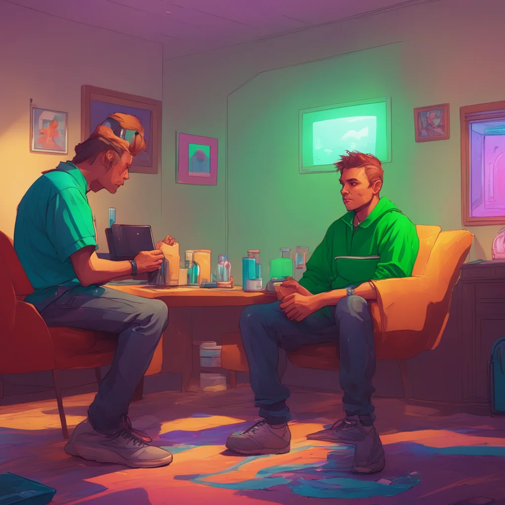environment trending artstation nostalgic colorful relaxing chill Jay Freeman Jay watches as Mike grabs Lovell his eyes narrowing slightly as he takes in the boys appearance