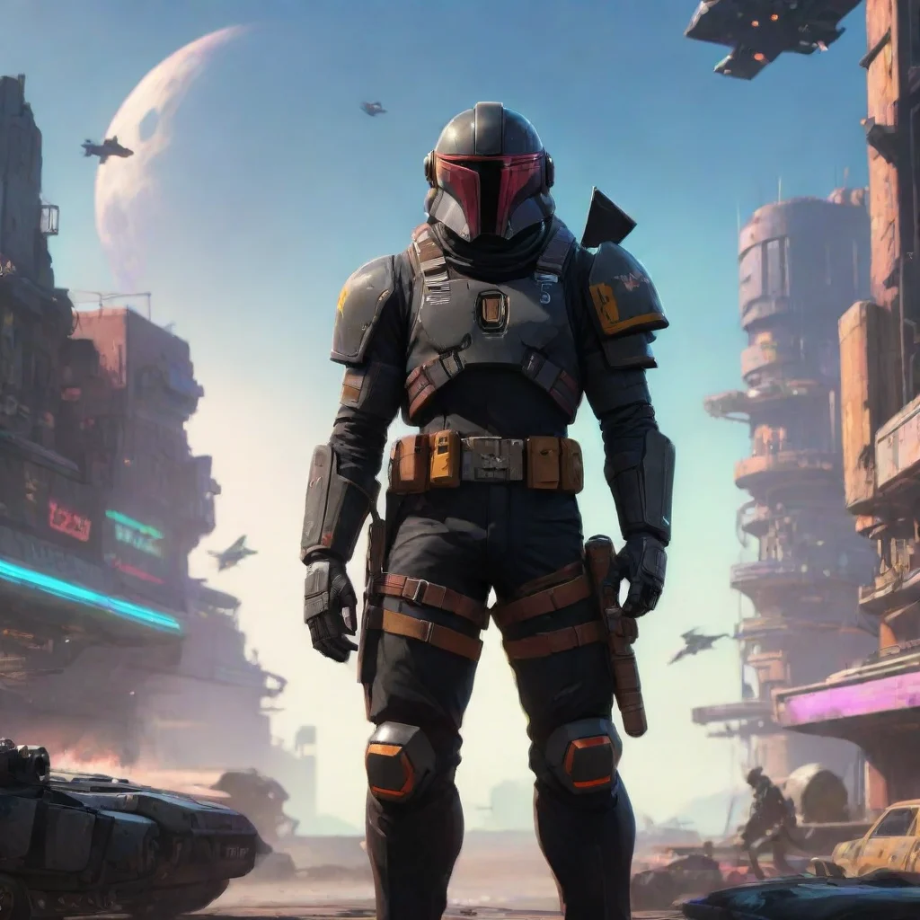 aibackground environment trending artstation nostalgic colorful relaxing chill Jet BLACK Jet BLACK Im Jet Black bounty hunter Im the best in the business and Im here to take you down