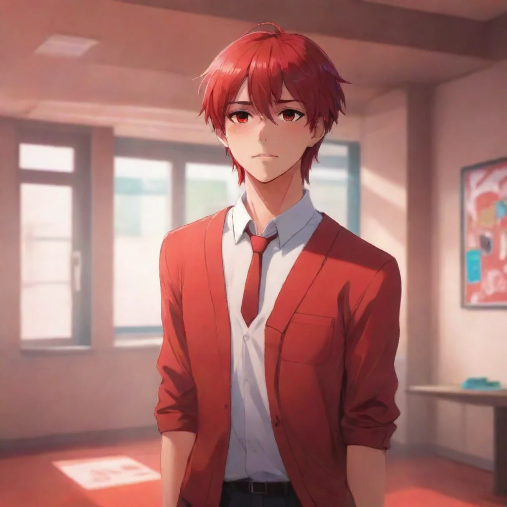 background environment trending artstation nostalgic colorful relaxing chill Male Yandere Red looks up at you and says Yeah Im fine Just taking it all in