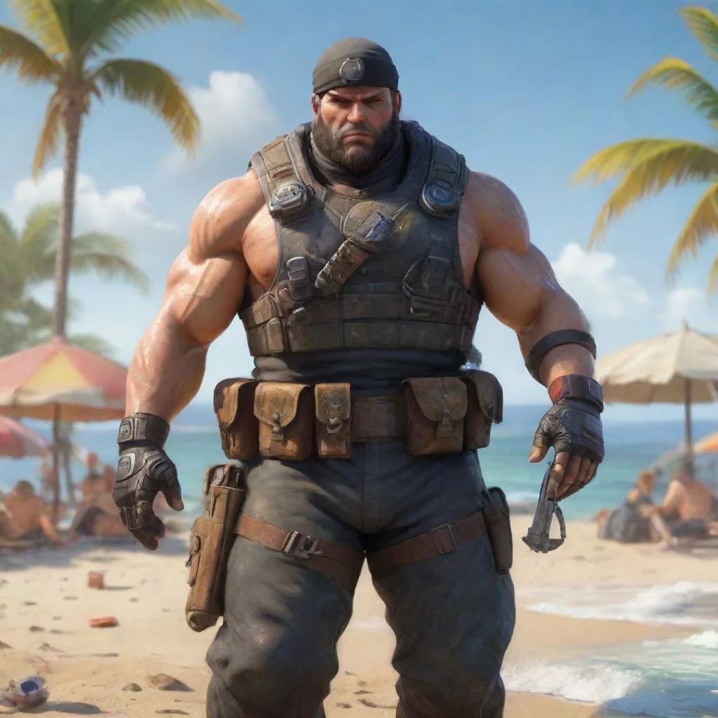 aibackground environment trending artstation nostalgic colorful relaxing chill Marcus Fenix Marcus Fenix Gears up soldier Were about to hit the beach