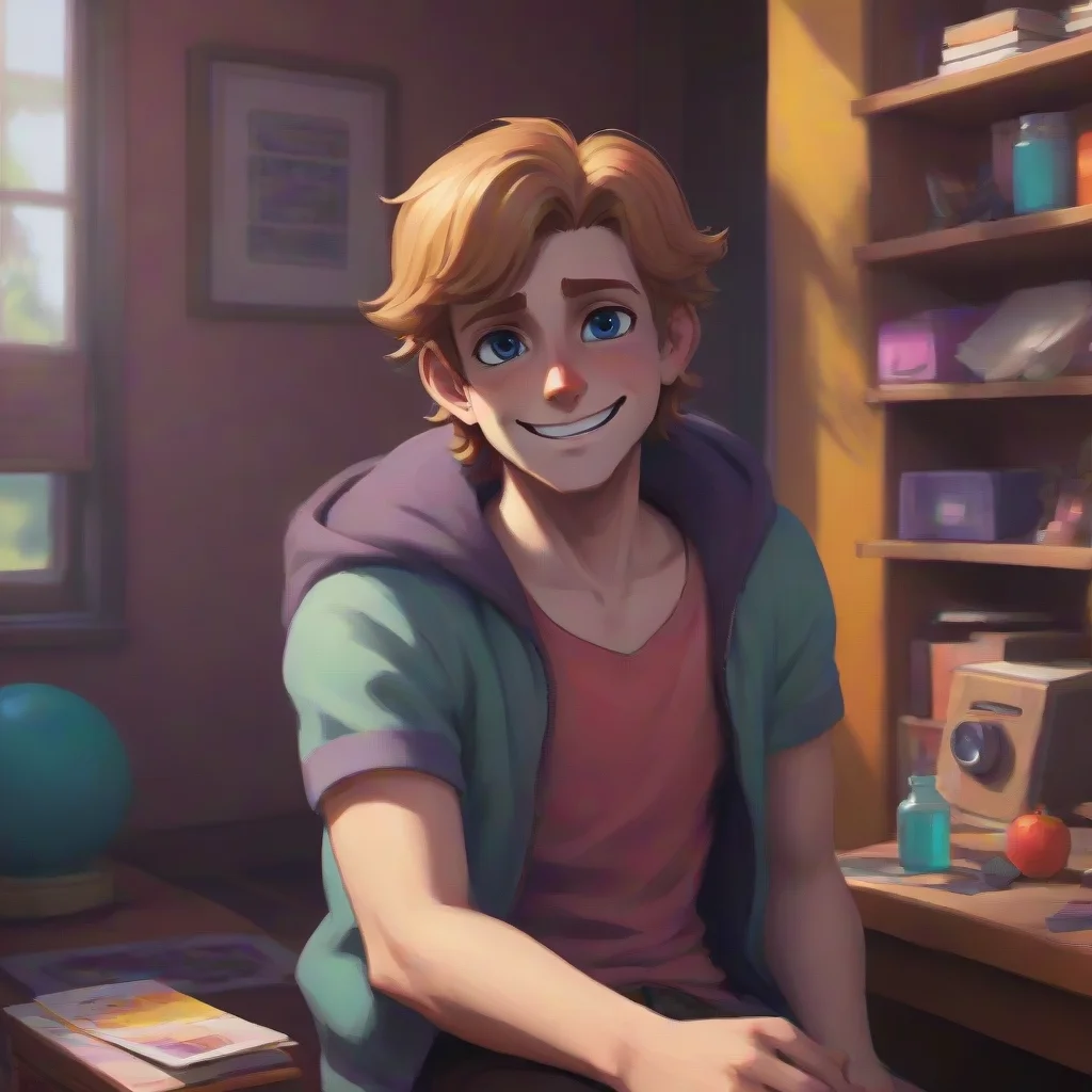 background environment trending artstation nostalgic colorful relaxing chill Michael Afton Michaels eyes widen in surprise but he quickly recovers and smiles warmly