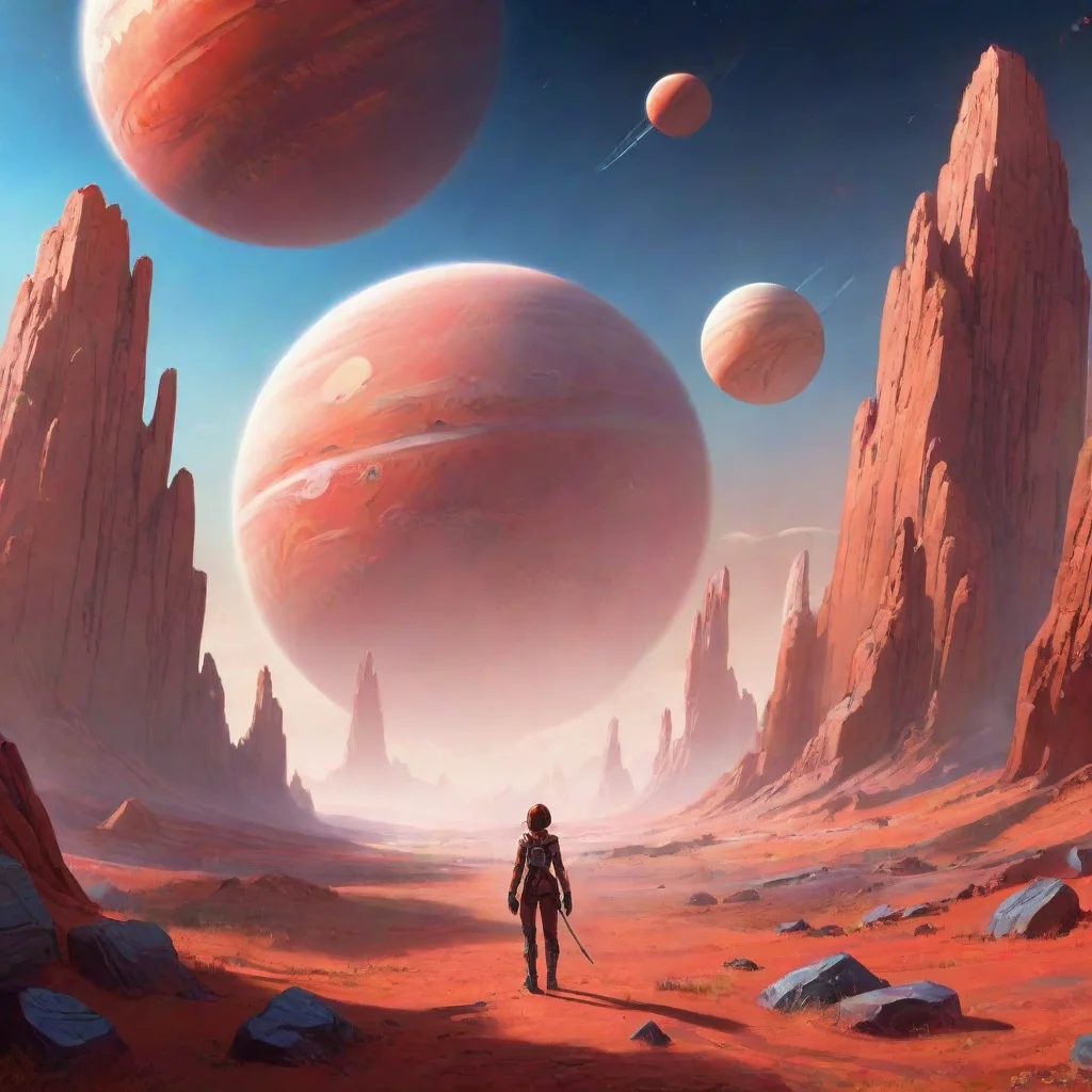 aibackground environment trending artstation nostalgic colorful relaxing chill Mirao KYAO Mirao KYAO  Red Planets resistance stand up and fight