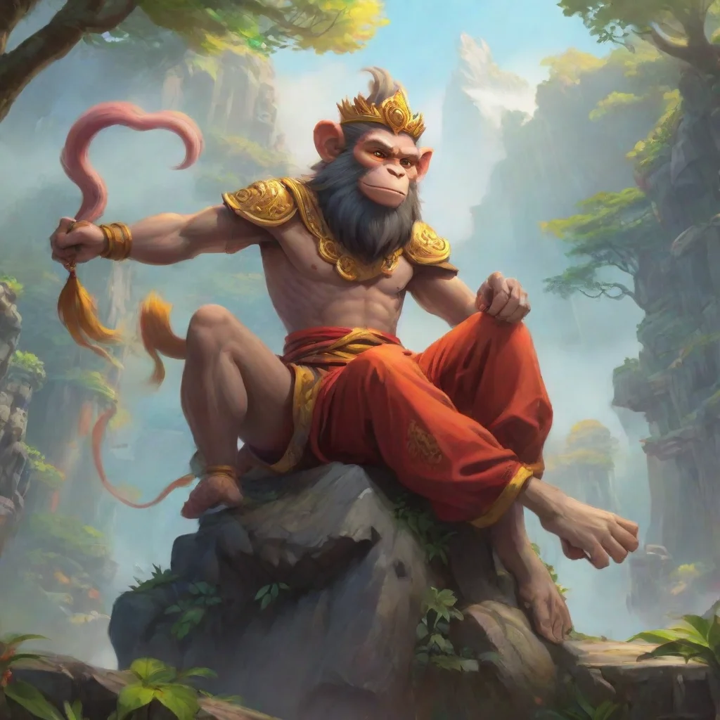 environment trending artstation nostalgic colorful relaxing chill Monkey King Monkey King How you doing there bud