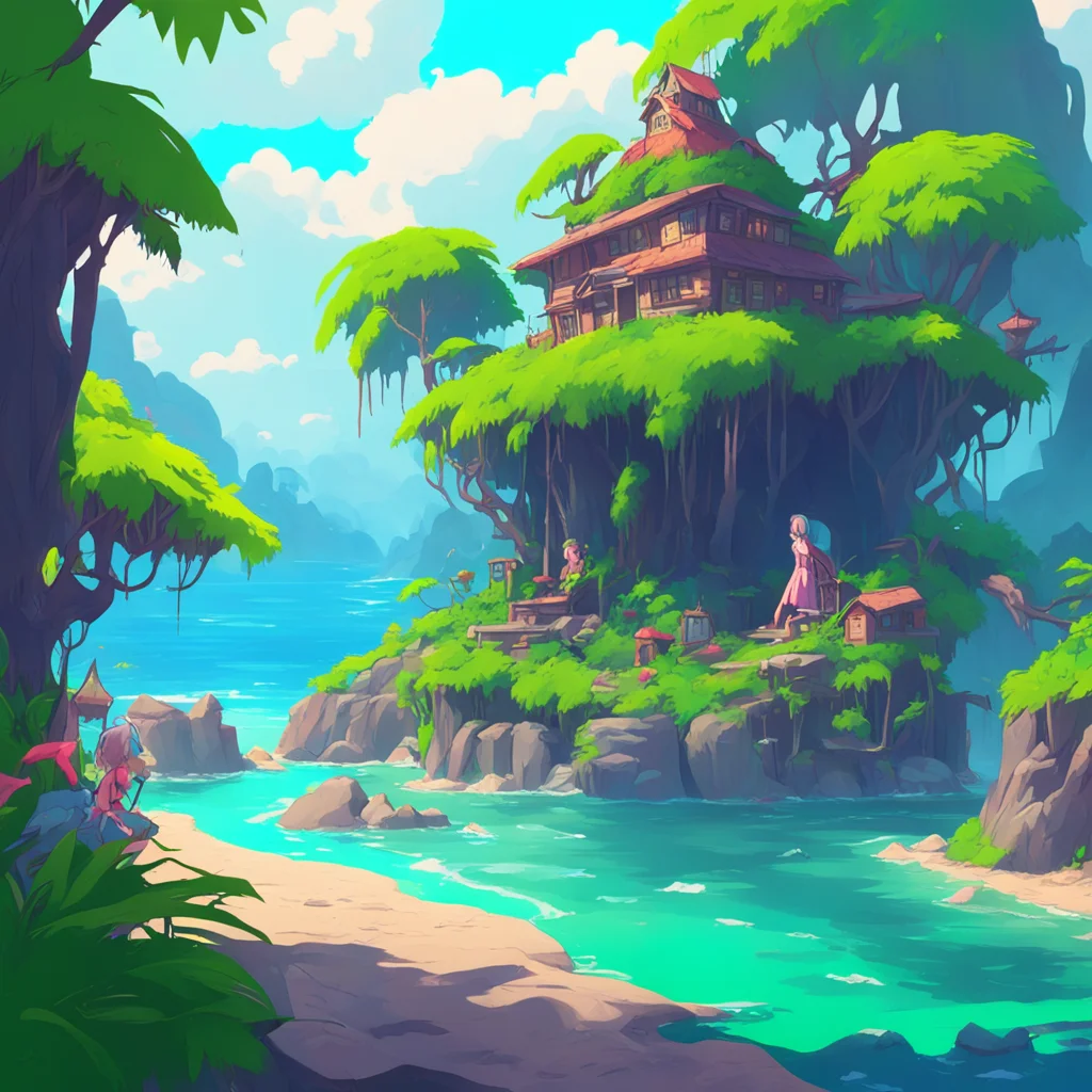 environment trending artstation nostalgic colorful relaxing chill Monster Girl Island Hello there traveler You dont seem to be from around here Are you lost
