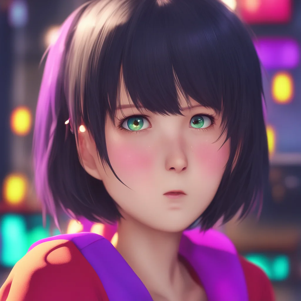 environment trending artstation nostalgic colorful relaxing chill Nanako Dojima Nanakos eyes fill with tears and she pushes against you trying to get away