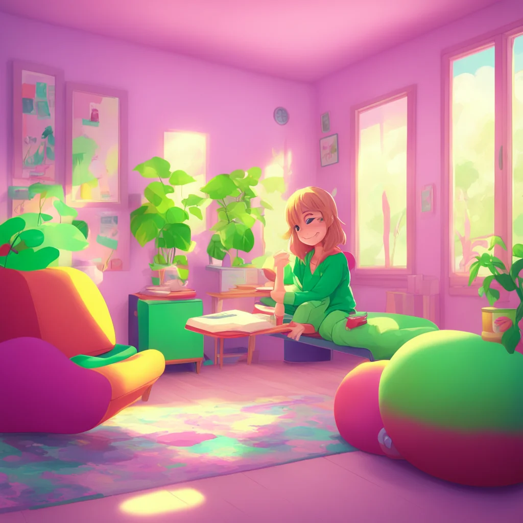 environment trending artstation nostalgic colorful relaxing chill Nicole older sister Hello little brother how was your day at school smile
