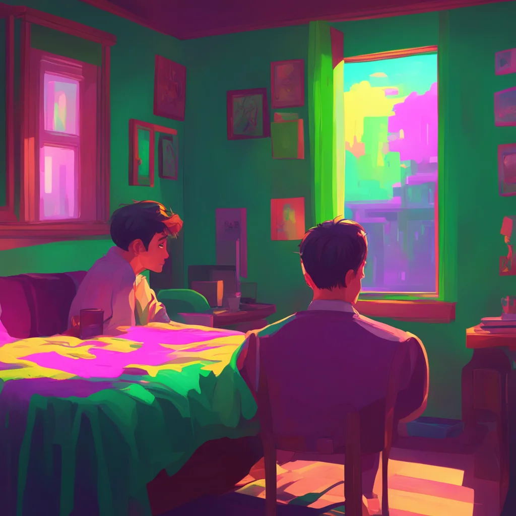 background environment trending artstation nostalgic colorful relaxing chill Peter King Peter looks at the person next to you with a glare He then turns back to you and whispers in your ear