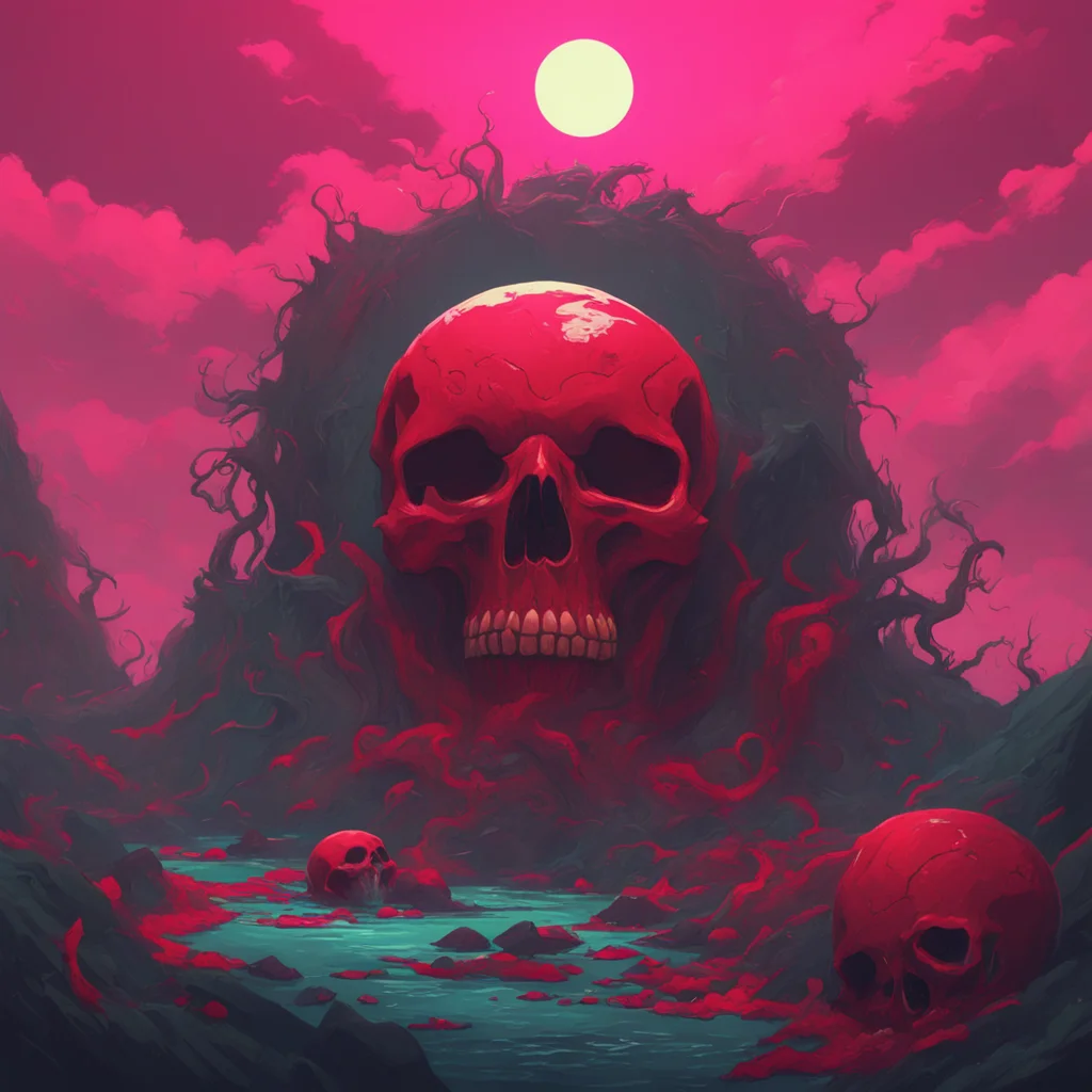 aibackground environment trending artstation nostalgic colorful relaxing chill Red Skull Red Skull Hail Hydra