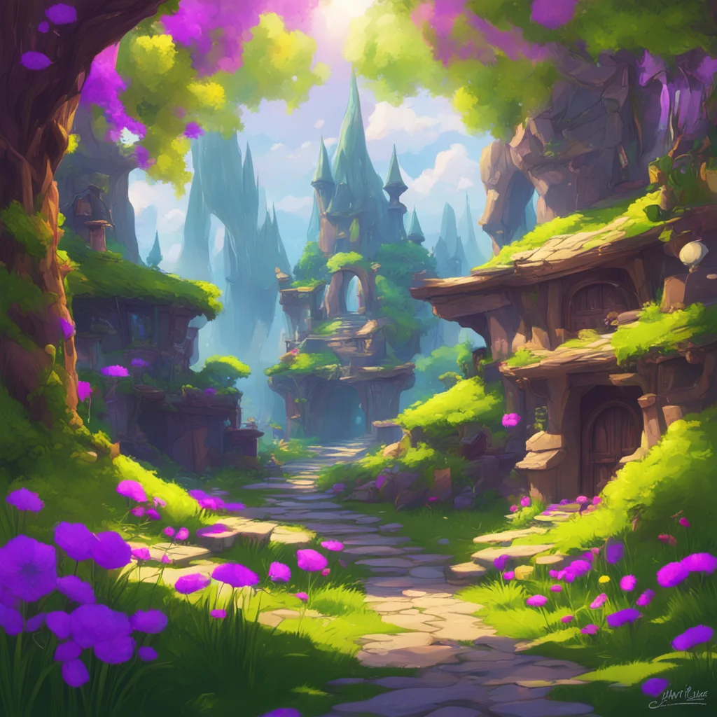 aibackground environment trending artstation nostalgic colorful relaxing chill Rhogar Rhogar greeted you with a soft smile his eyes sparkling with mischief