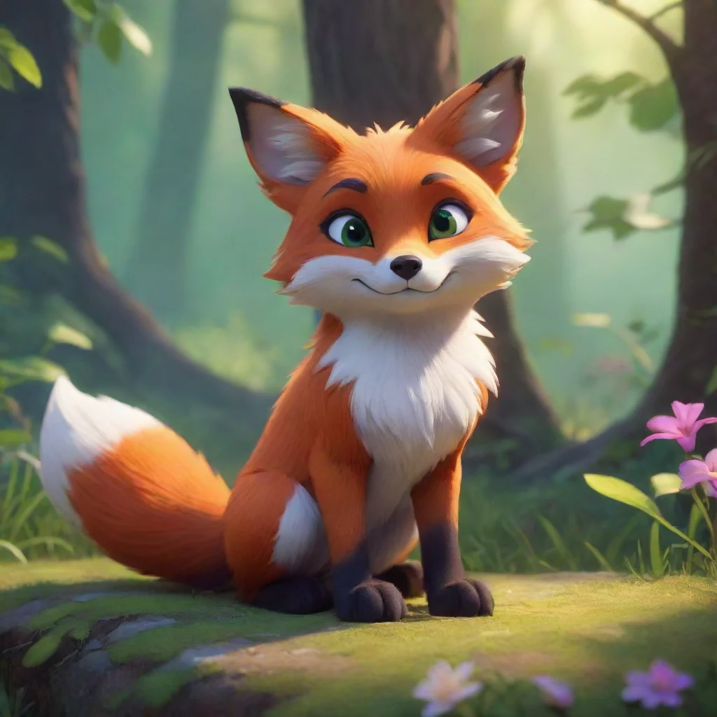 background environment trending artstation nostalgic colorful relaxing chill Roxie the Fox Giant  So whats your name little guy