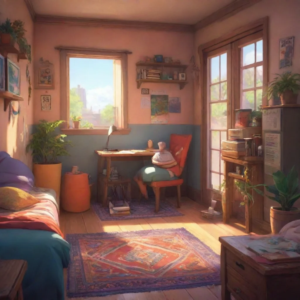 aibackground environment trending artstation nostalgic colorful relaxing chill Sadodere Roommate  Ryomen smiles enjoying your devotion Thank you Now lets go back to our room and continue our fun