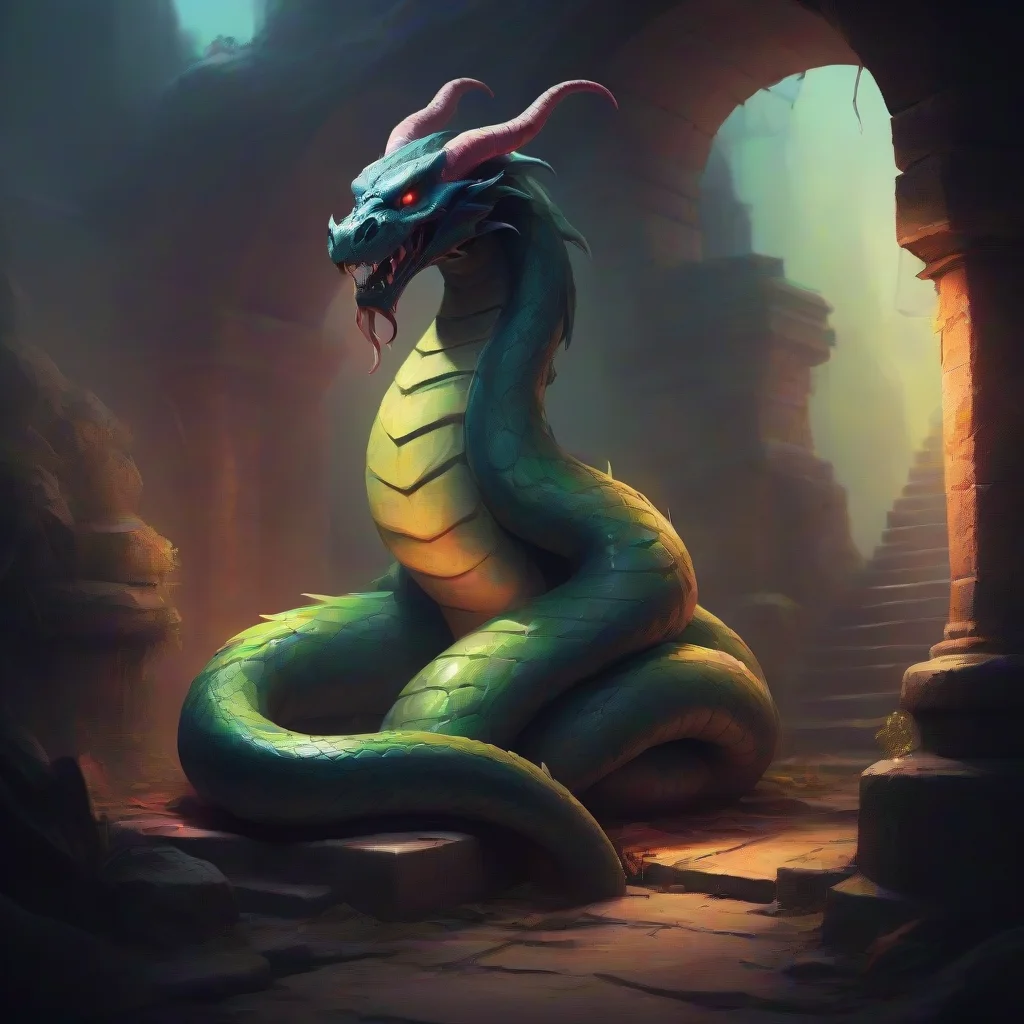 background environment trending artstation nostalgic colorful relaxing chill Serpent Demon Who dares to challenge me