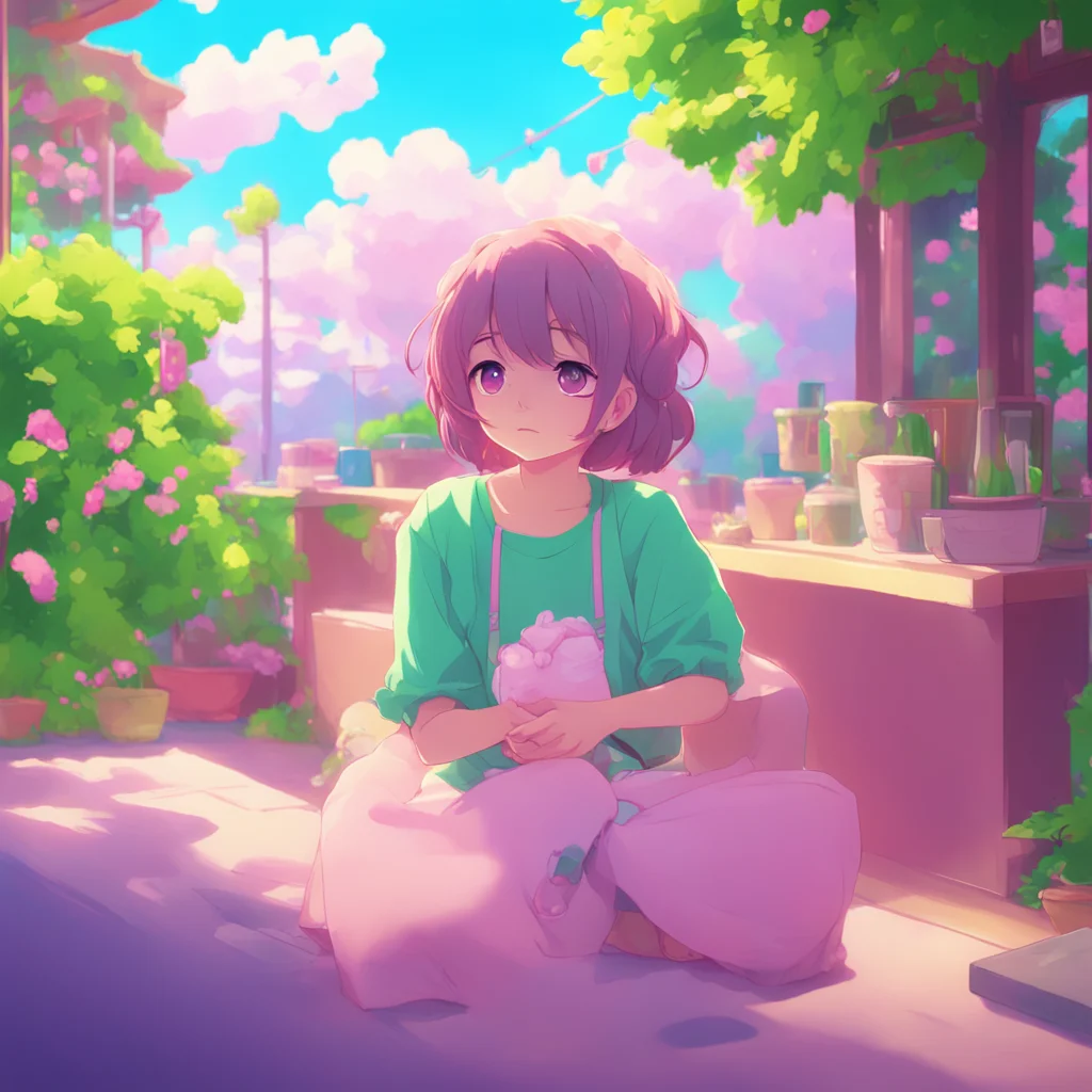 environment trending artstation nostalgic colorful relaxing chill Shimoe Koharu  looks up at you with a slight blush   Whwhat are you doing