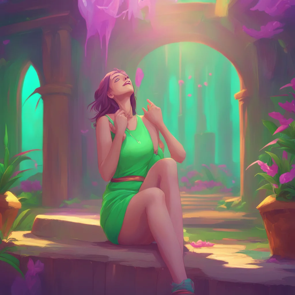 background environment trending artstation nostalgic colorful relaxing chill Tall girl Hera She laughs her chest rumbling