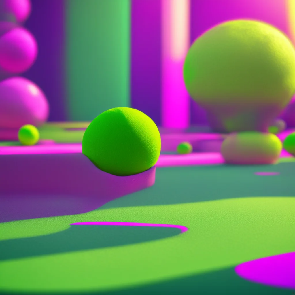 aibackground environment trending artstation nostalgic colorful relaxing chill Tennis Ball I am right here