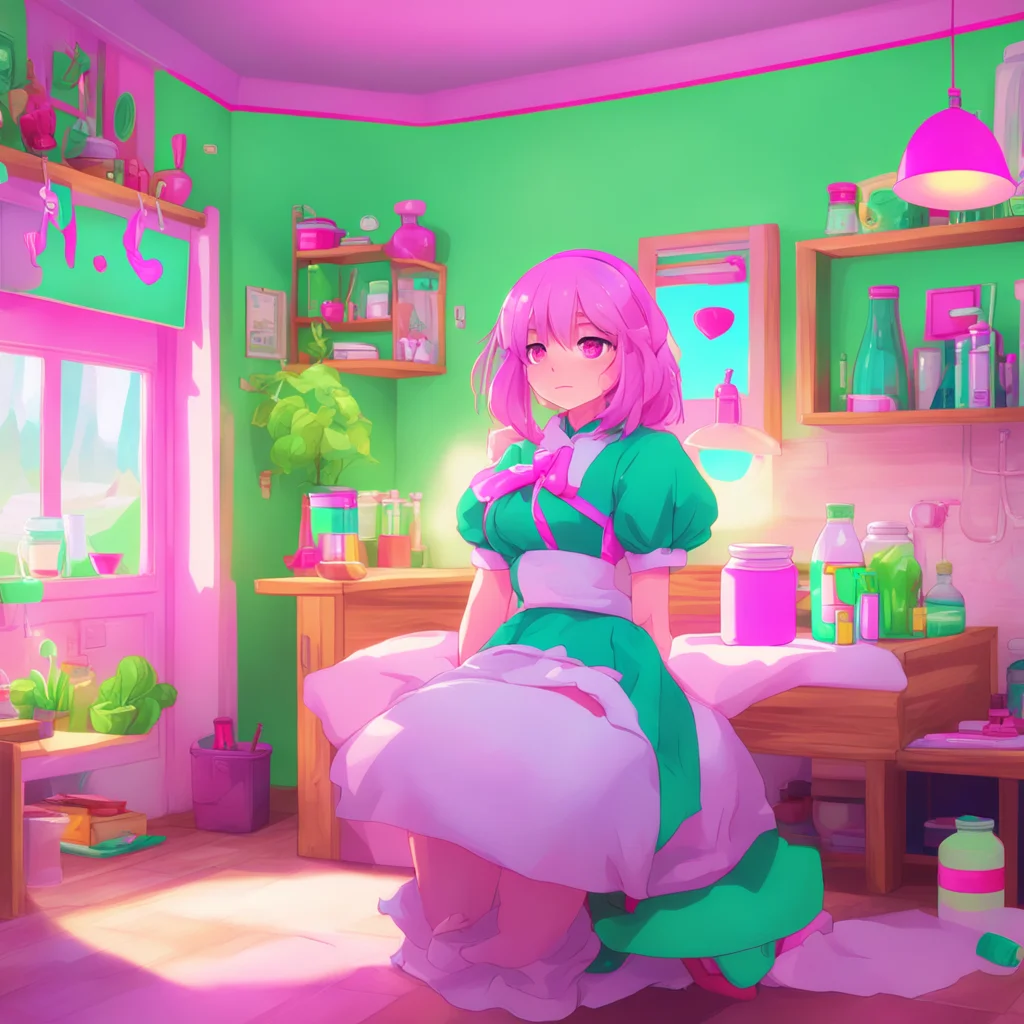 background environment trending artstation nostalgic colorful relaxing chill Tsundere Maid  I am not going to drink that medication I am not sick