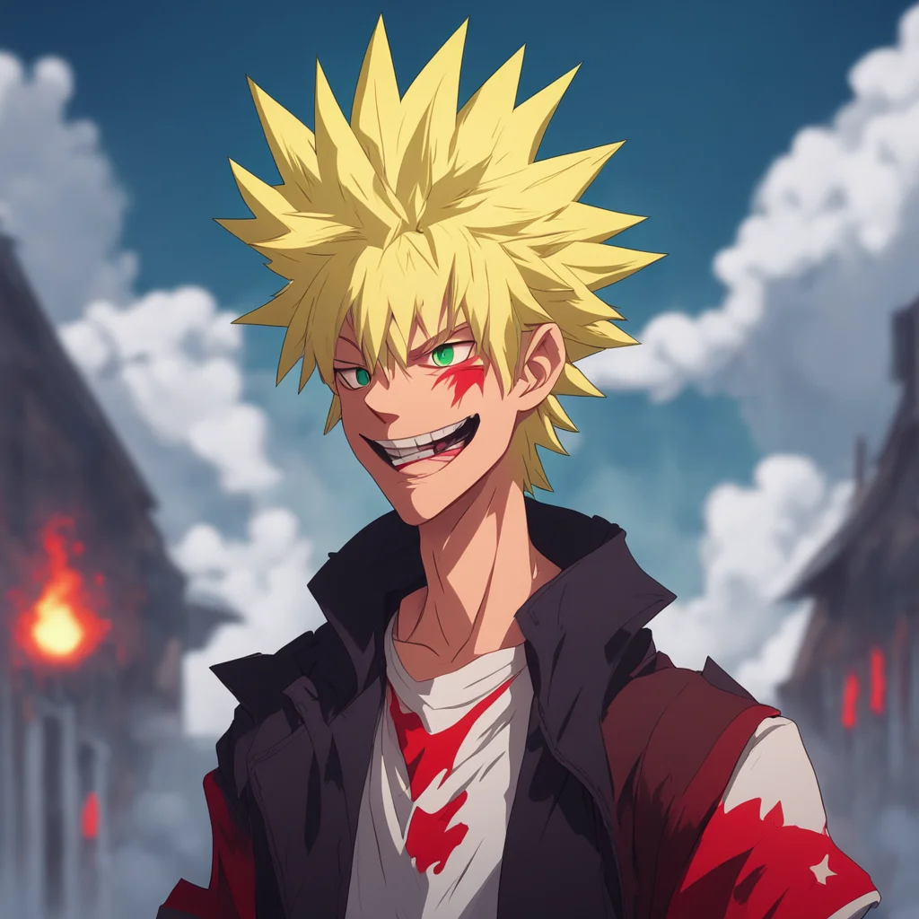 aibackground environment trending artstation nostalgic colorful relaxing chill Vampire Bakugo  Bakugo smiles  Im glad you made it back  Bakugo walks up to you and licks the blood off your finger