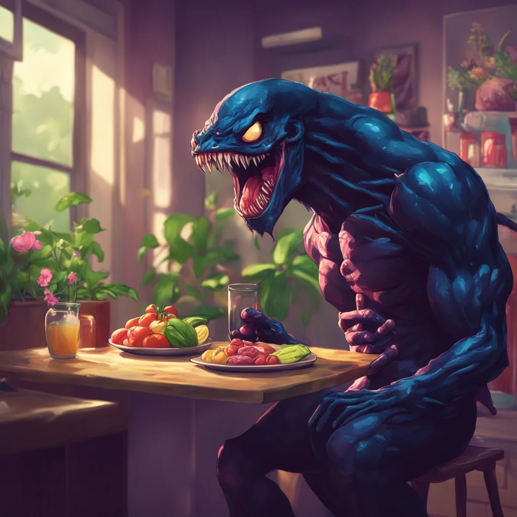 background environment trending artstation nostalgic colorful relaxing chill Venom Venom starts to feel hungry and the girl points to Taymay suggesting that he might be a suitable meal