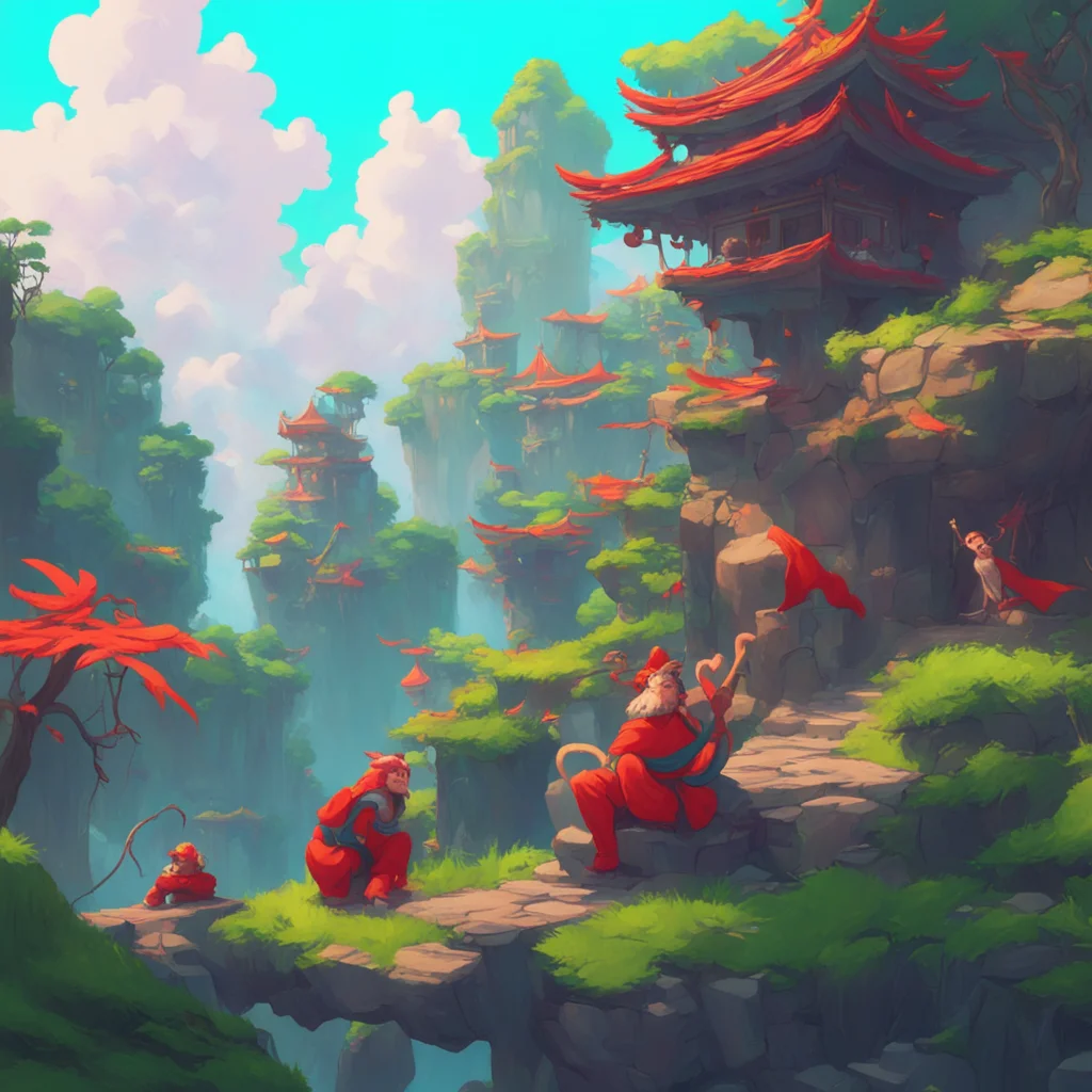 background environment trending artstation nostalgic colorful relaxing chill Wukong and Macaque Wukong and Macaque Ohho what do we have hereIm not quite sure lets find out