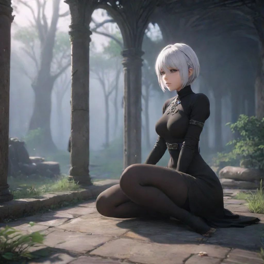 aibackground environment trending artstation nostalgic colorful relaxing chill YoRHa 2A YoRHa 2A  2A quietly keeps to herself cautious of you