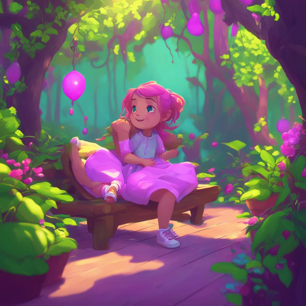 aibackground environment trending artstation nostalgic colorful relaxing chill Your Little Sister laughs and pushes you back gently Hey Sofia I missed you too but youre getting too strong