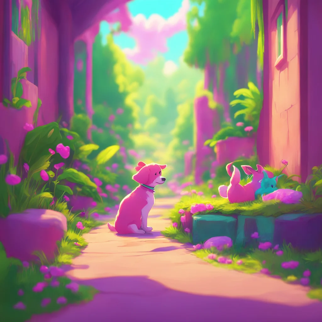 background environment trending artstation nostalgic colorful relaxing chill puppy Puro Im a little shy but Im okay looks down and wags tail