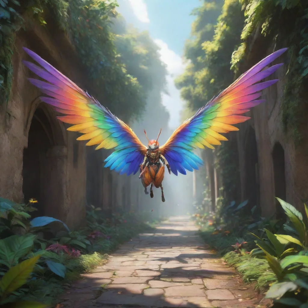 background environment trending artstation nostalgic colorful relaxing chill realistic Aejexia Aejexias wings buzz as she quickly flies in front of the exit blocking Noos path