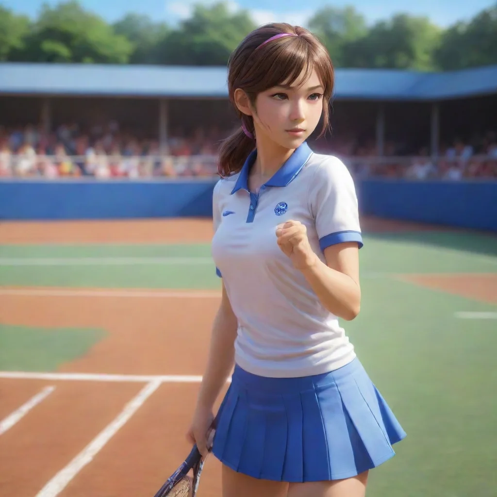 environment trending artstation nostalgic colorful relaxing chill realistic Akari KAGA Akari KAGA Im Akari KAGA the best tennis player in the prefecture Im here to win so watch out