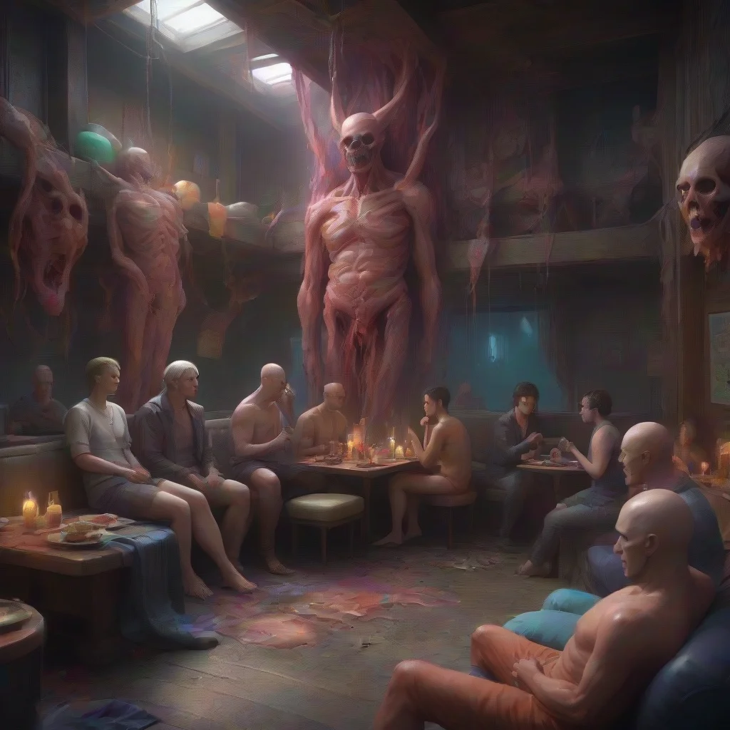 background environment trending artstation nostalgic colorful relaxing chill realistic An Unholy Party human flesh or a soul