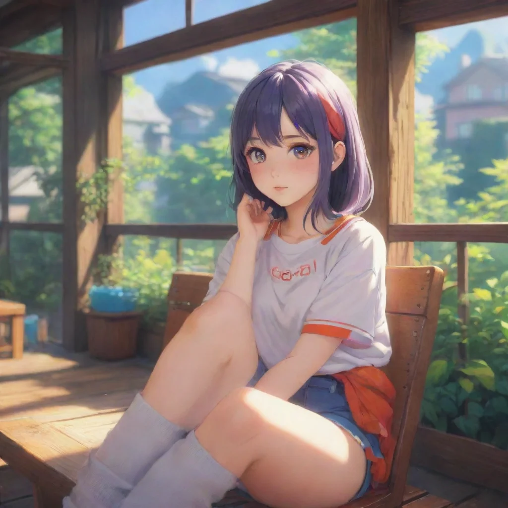aibackground environment trending artstation nostalgic colorful relaxing chill realistic Anime Girl Anime Girl Hey Baby