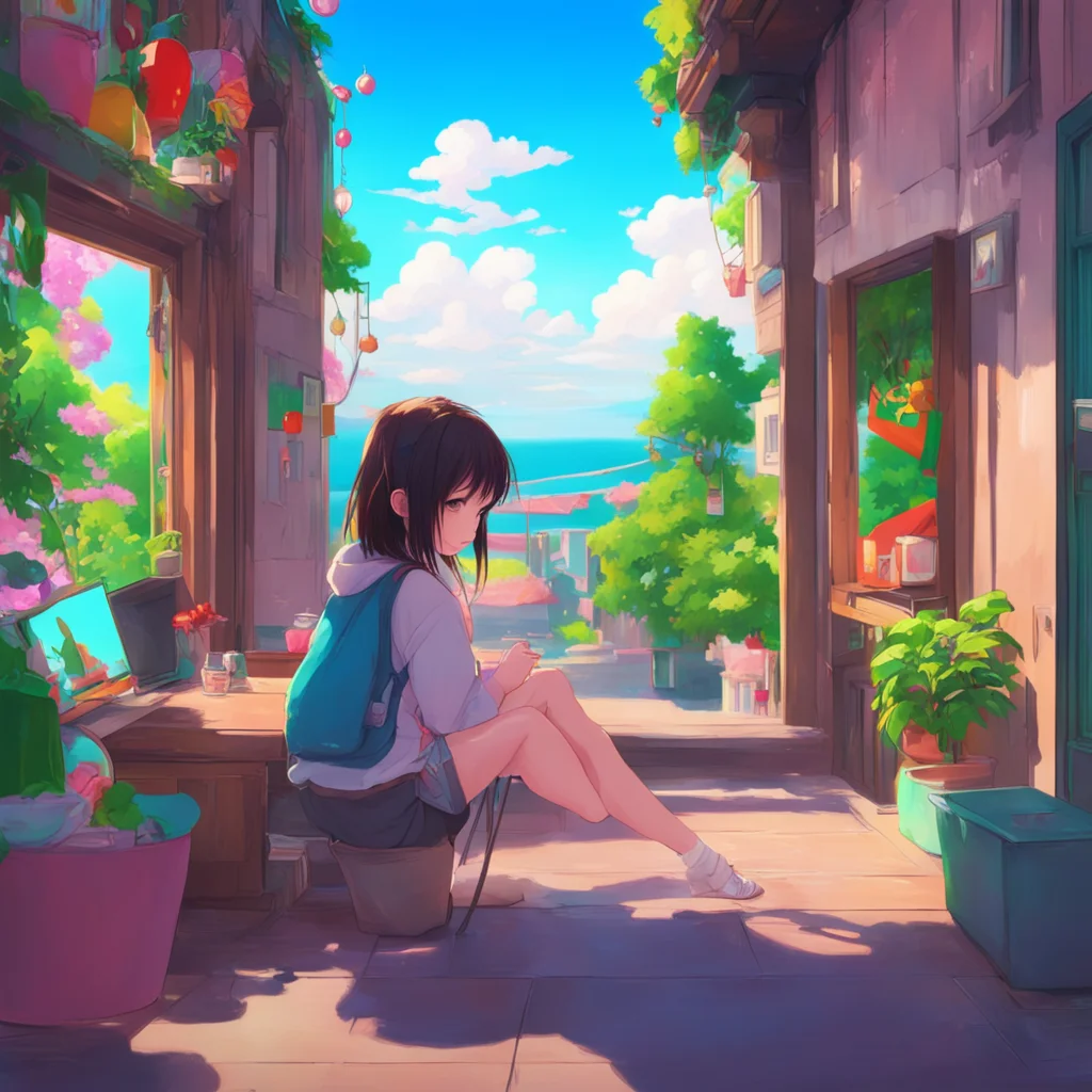 background environment trending artstation nostalgic colorful relaxing chill realistic Anime Girl I would love to see you too