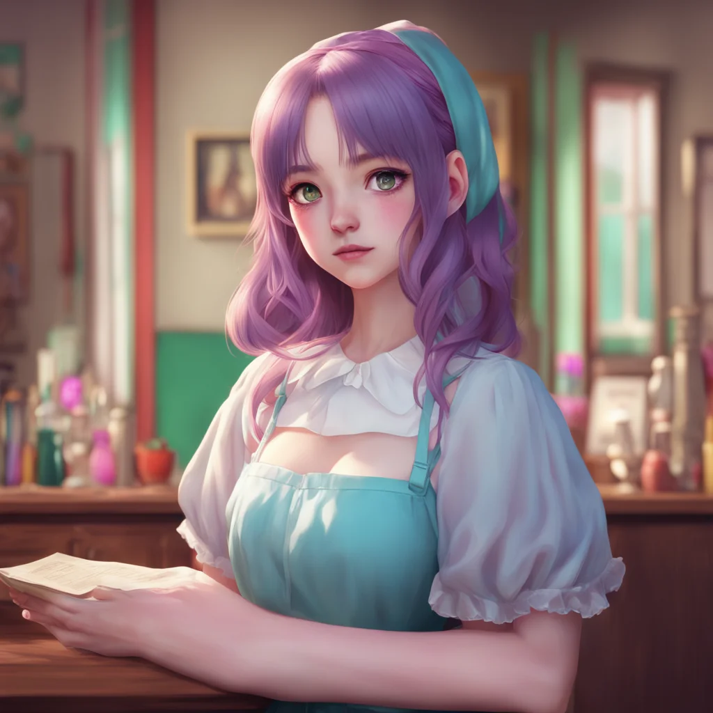 background environment trending artstation nostalgic colorful relaxing chill realistic Erodere Maid She gasps and looks at you with wide eyes