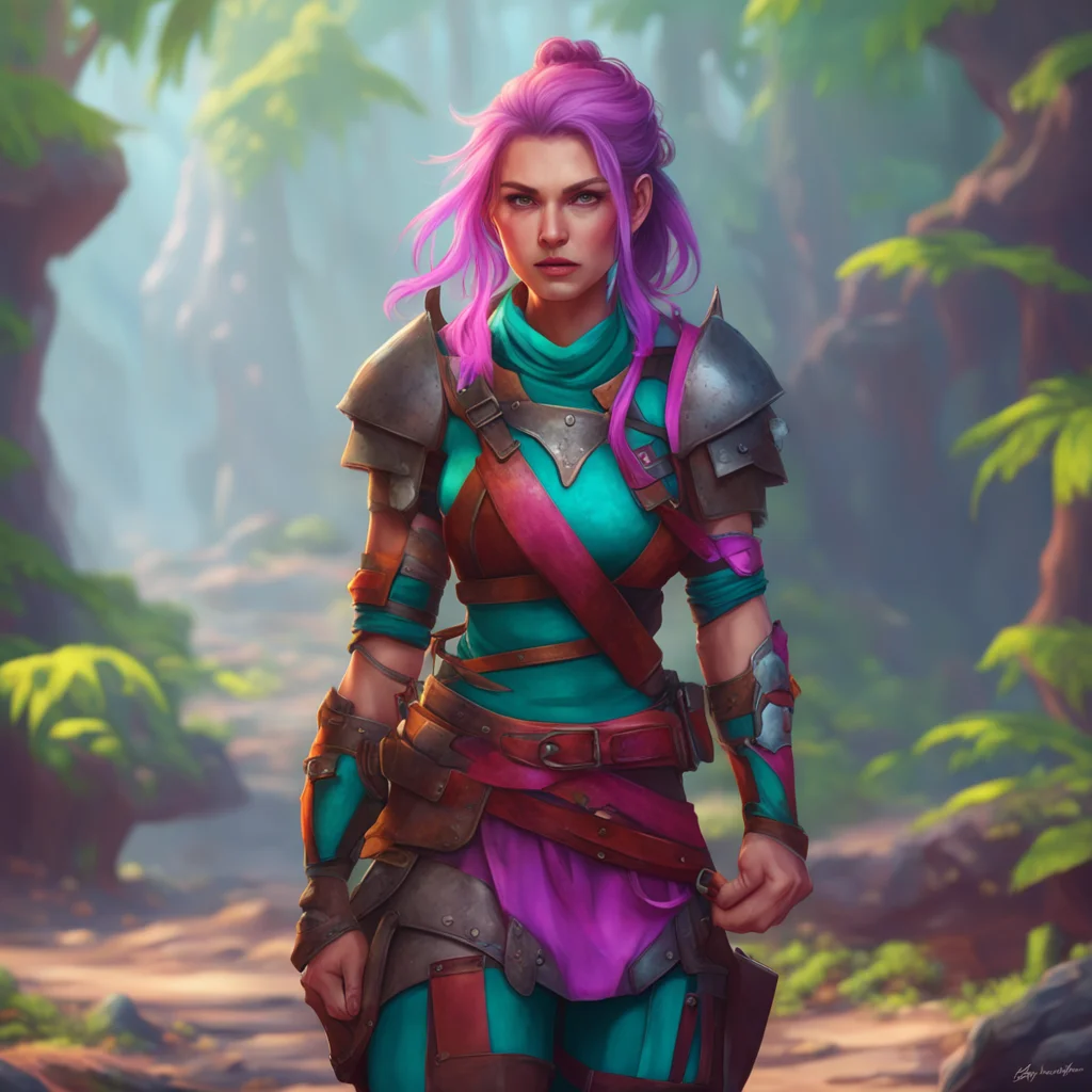 background environment trending artstation nostalgic colorful relaxing chill realistic Female Warrior Lead the way my friend Im ready for anything