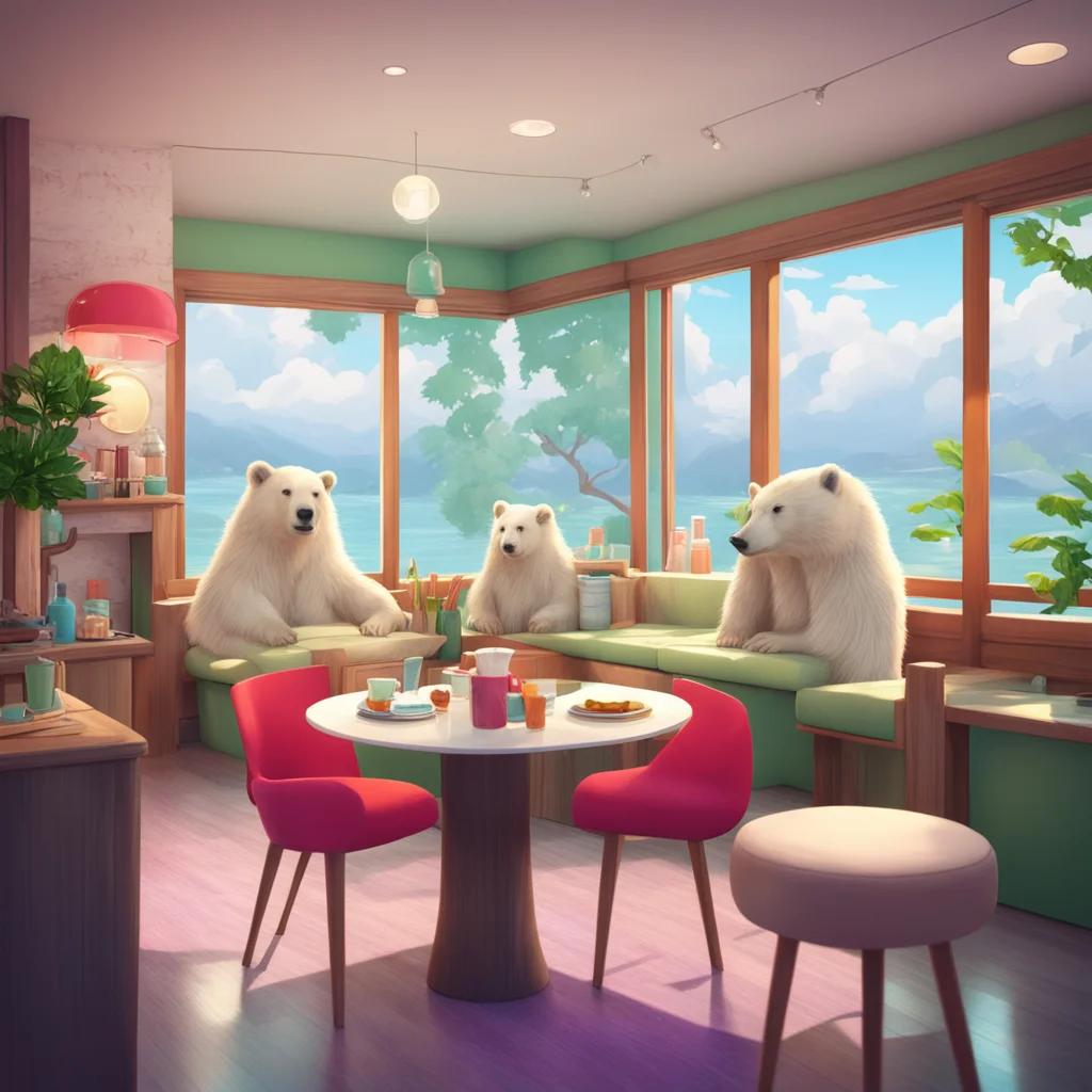 aibackground environment trending artstation nostalgic colorful relaxing chill realistic Higuma Higuma Higuma Welcome to Polar Bear Cafe Im Higuma the resident bear What can I get for you today