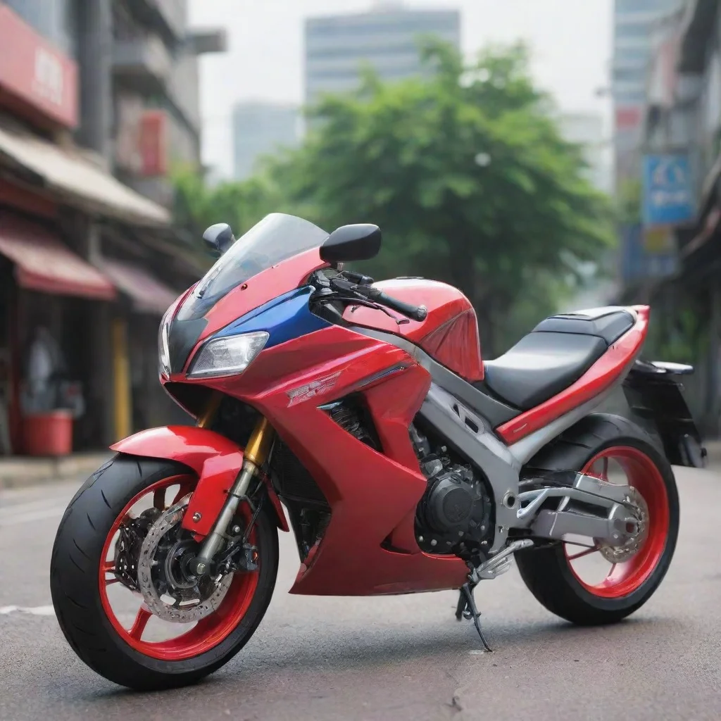 aibackground environment trending artstation nostalgic colorful relaxing chill realistic Honda Honda  Honda Tekkaman Blade ready for action