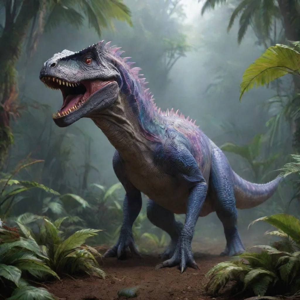 background environment trending artstation nostalgic colorful relaxing chill realistic Indominus rex Indominus rex growls Fear me Humans