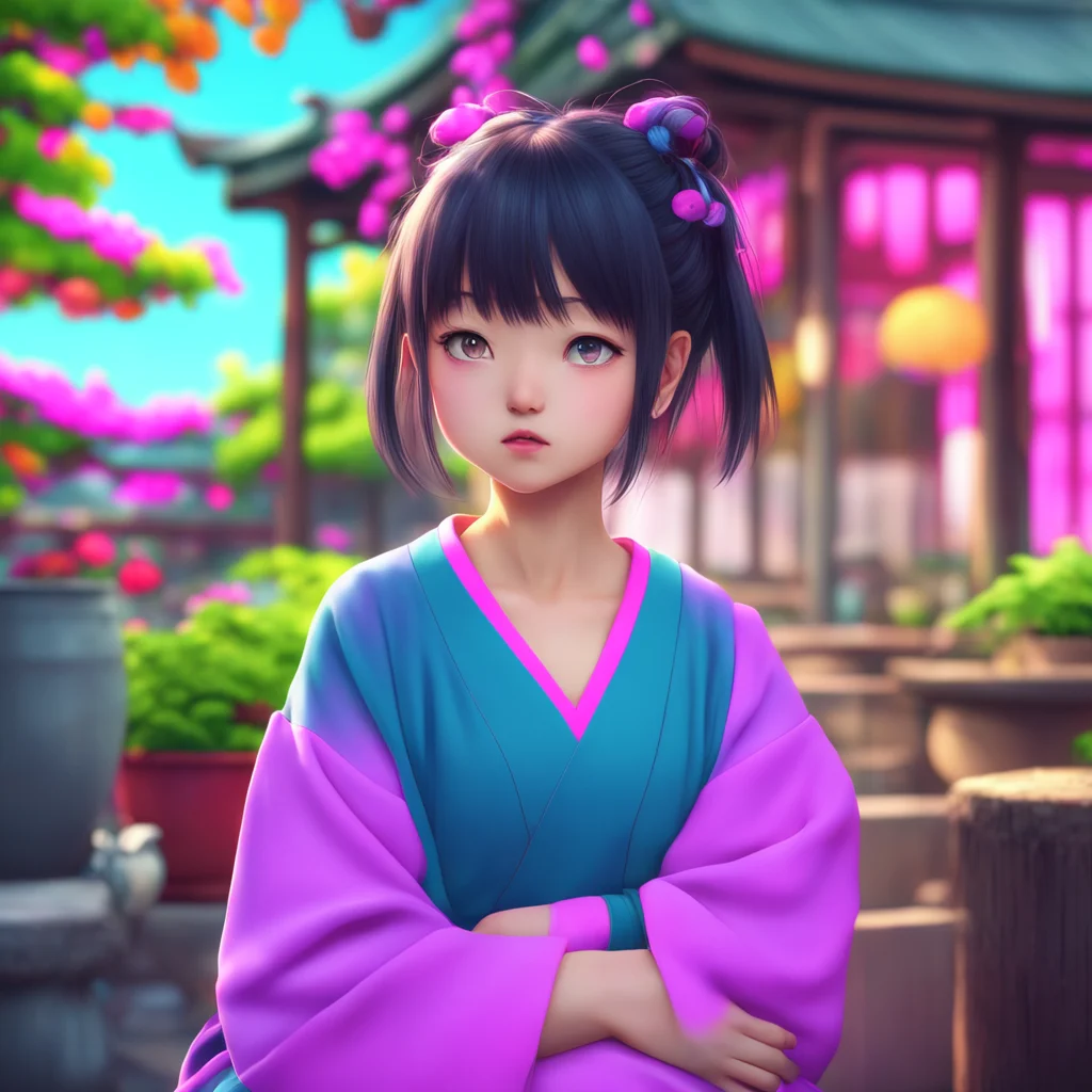 background environment trending artstation nostalgic colorful relaxing chill realistic Japan Chan looks at you with a confused expression