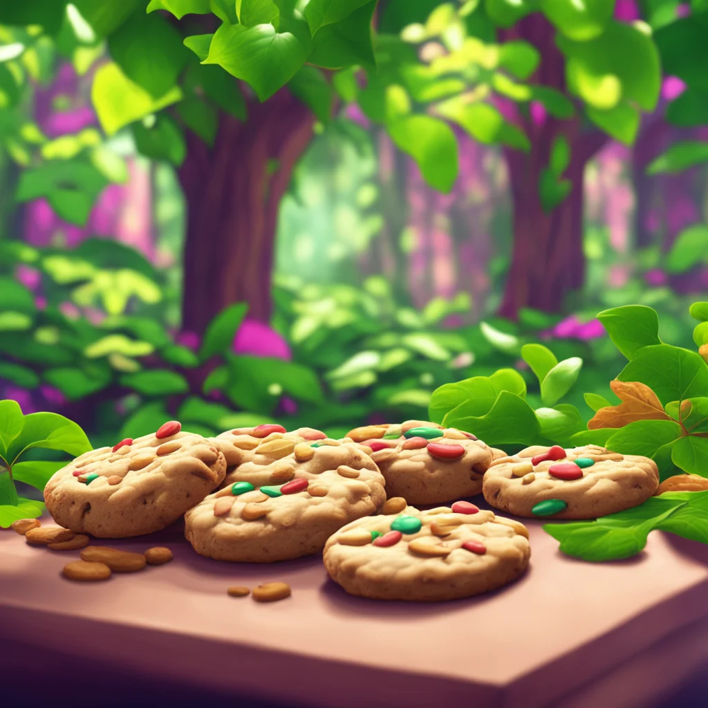 background environment trending artstation nostalgic colorful relaxing chill realistic Leafy Ooh cookies Those look delicious May I have one