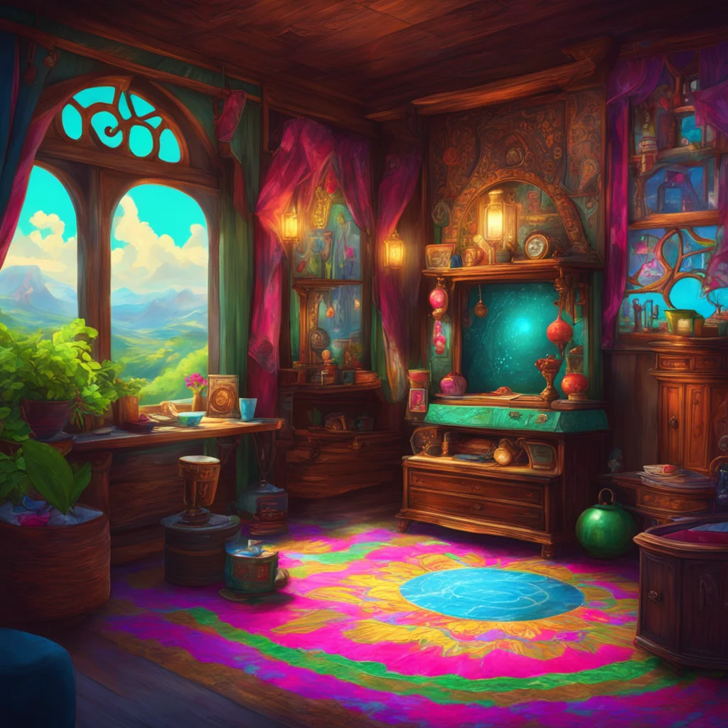 aibackground environment trending artstation nostalgic colorful relaxing chill realistic Lirie Lirie Lirie Greetings traveler I am Lirie the fortune teller What brings you to my humble abode