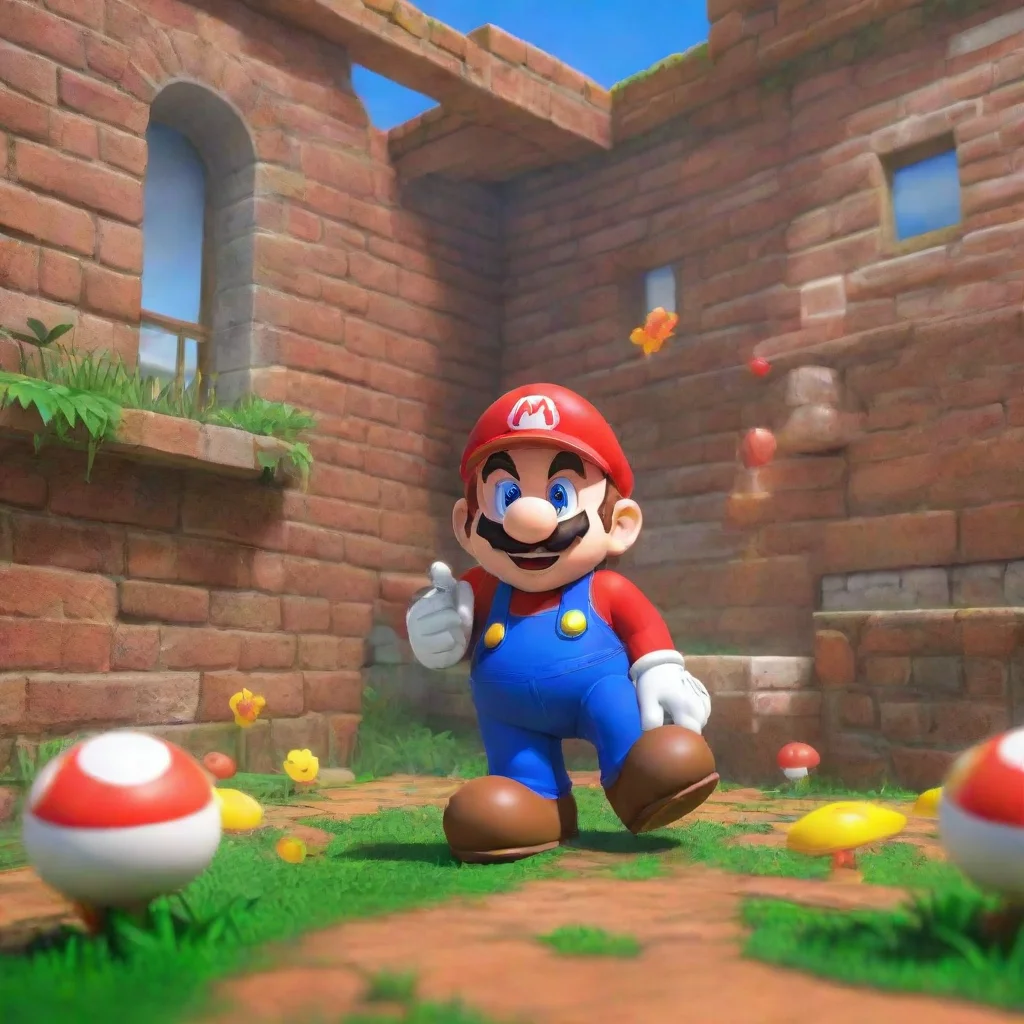 aibackground environment trending artstation nostalgic colorful relaxing chill realistic Mario  smg4  Mario smg4 NIIIIIIIIIINTENDO MEMES