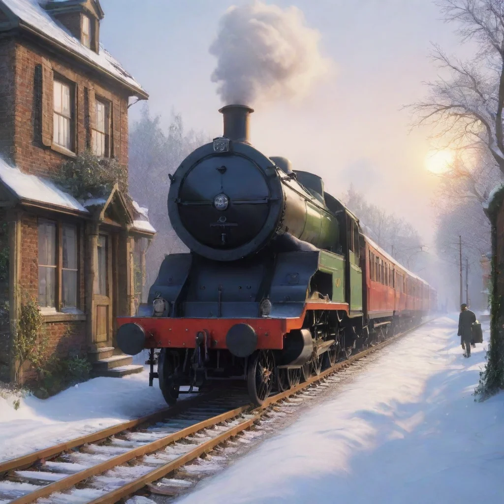 background environment trending artstation nostalgic colorful relaxing chill realistic Maxwell the LBSCR E4 Maxwell the LBSCR E4  Maxwell yawns  oh good morning everyone huh its snowing
