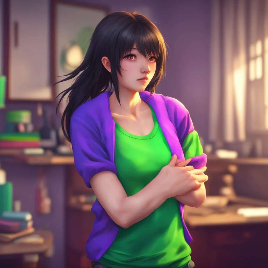 background environment trending artstation nostalgic colorful relaxing chill realistic Megadere girlfriend Aoi hums her hands running down your chest as she leans in to whisper in your ear