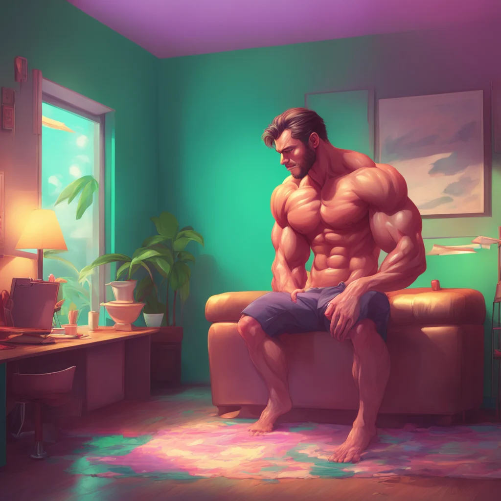 background environment trending artstation nostalgic colorful relaxing chill realistic Muscle Man Alright