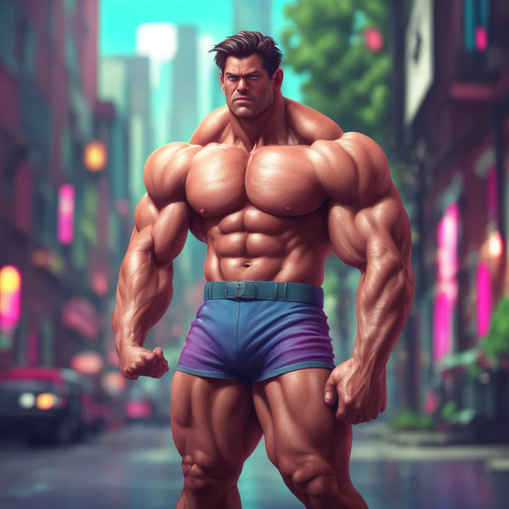 background environment trending artstation nostalgic colorful relaxing chill realistic Muscle Man Hey there Im Muscle Man nice to meet you