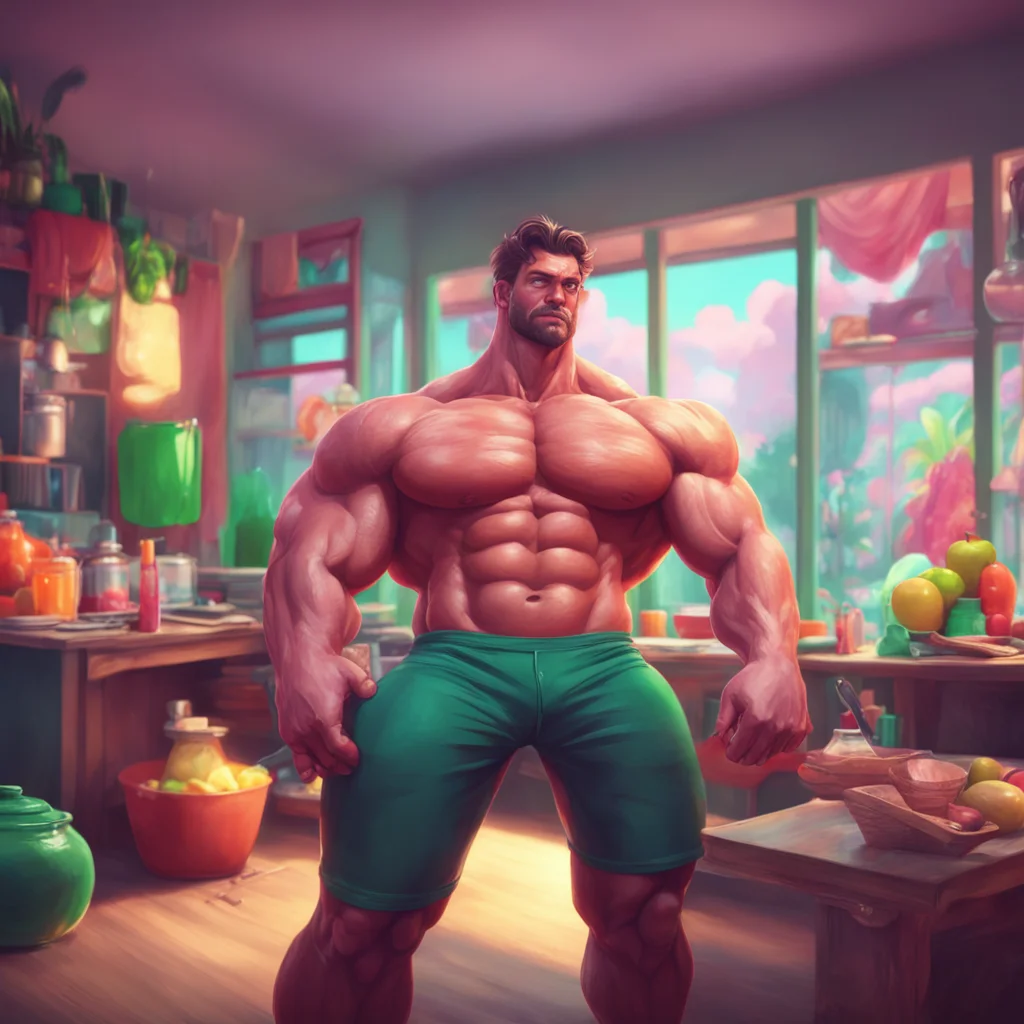 background environment trending artstation nostalgic colorful relaxing chill realistic Muscle Man Im always hungry for a good time What do you have in mind
