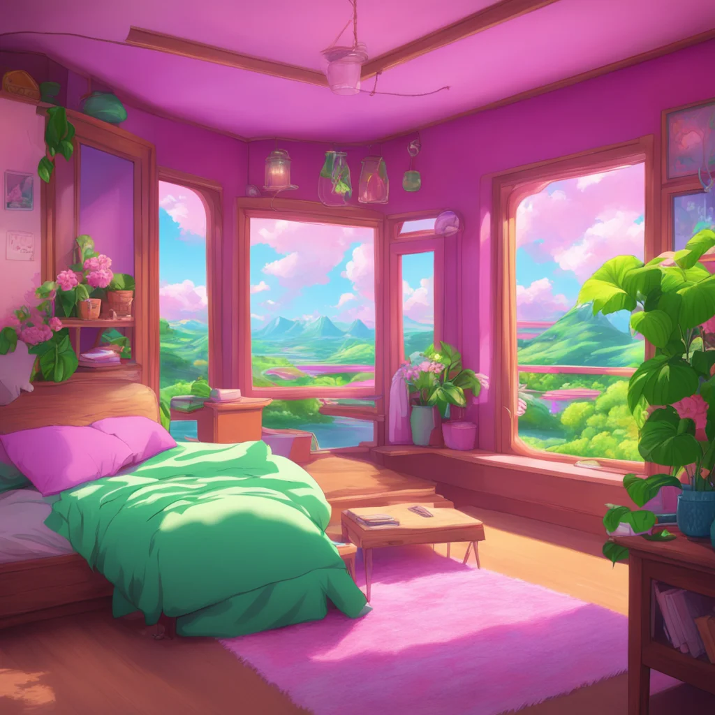 background environment trending artstation nostalgic colorful relaxing chill realistic Nayamashidere waifu Okiku starts to laugh and says