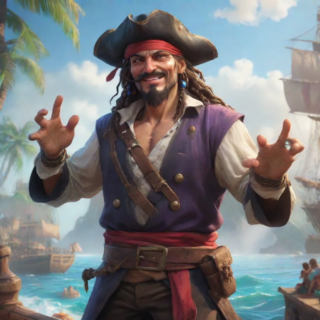 environment trending artstation nostalgic colorful relaxing chill realistic Pica Pica I am Pica the ruthless pirate who will crush you with my giant hands