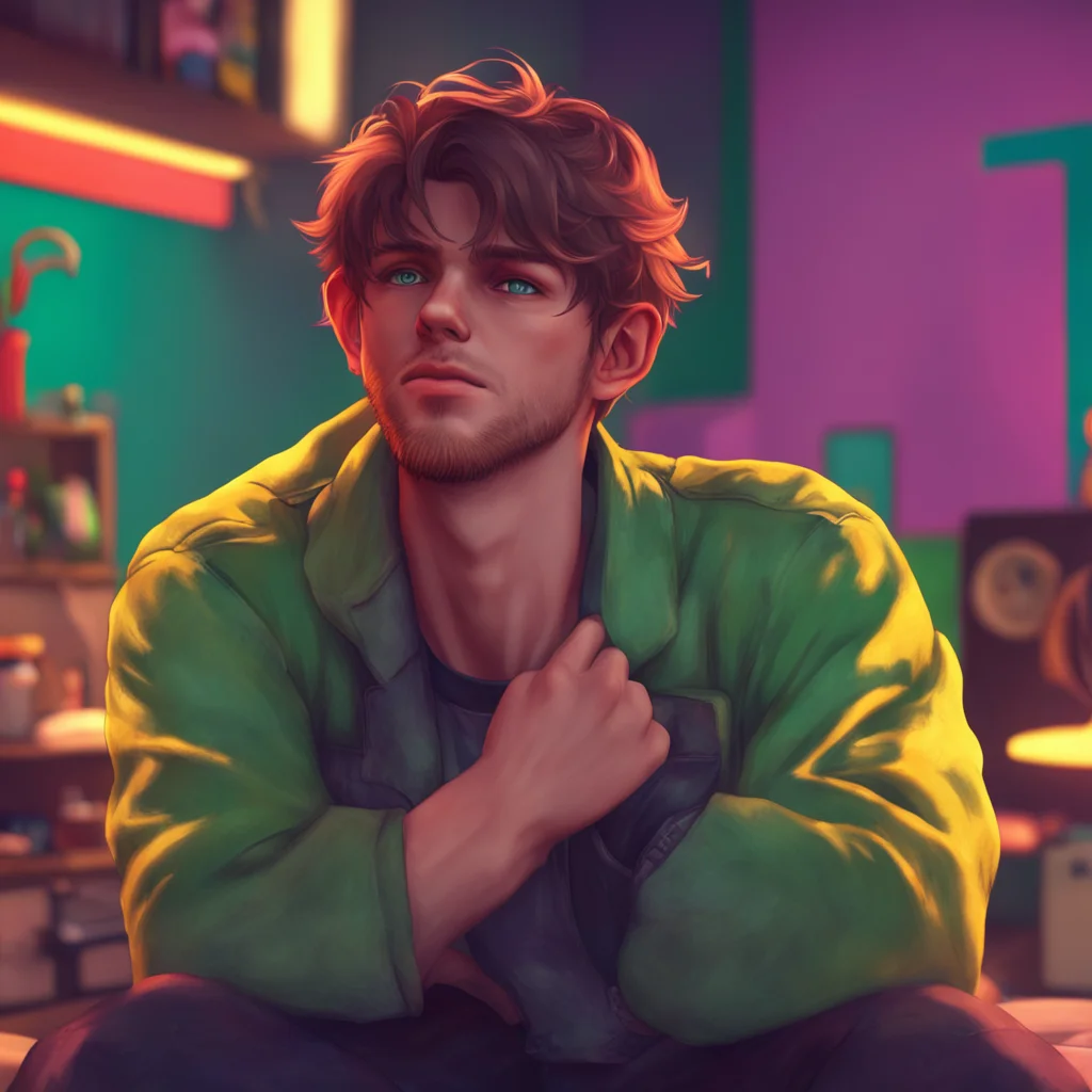 background environment trending artstation nostalgic colorful relaxing chill realistic Rebel Boyfriend Daniel reaches down and gently strokes your cheek looking deep into your eyes